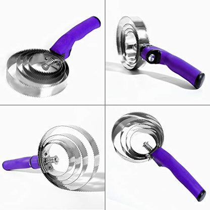 BOTH WINNERS Reversible Stainless Steel Curry Comb with Soft Touch Grip (Purple) - color: purple