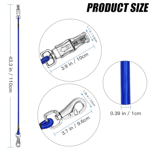 2 Pack Bungee Horse Trailer Ties, 36 Inch Long - color: Blue