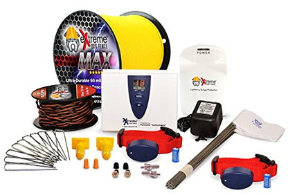 Underground Electric Dog Fence Kit, Pro-Max, 2-Dog, 500 ft - size: 500 Ft