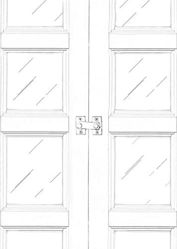 QCAA Solid Brass Shutter Bar/Door Latch, 7/8" x 2-3/32", Matte Black, 1 Pack, Made in Taiwan - color: Matte Black, size: 1 Pack