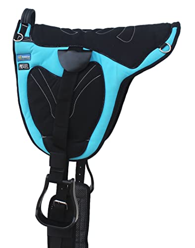 CHALLENGER Western Trail Neoprene Padded Bareback Saddle Pad Cinch 39203 - color: Turquoise Black