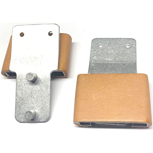 2" Leather Wrapped Blevins Stirrup Buckle Set