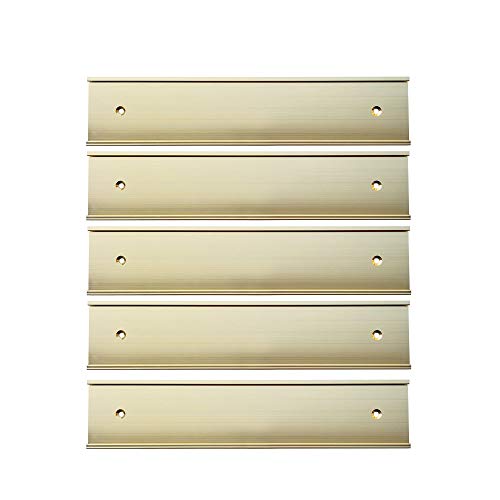 Nameplate Holder Wall or Door 5Pack (Yellow Gold, 2“ - 8”) - color: Yellow Gold