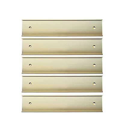 Nameplate Holder Wall or Door 5Pack (Yellow Gold, 2“ - 8”) - color: Yellow Gold