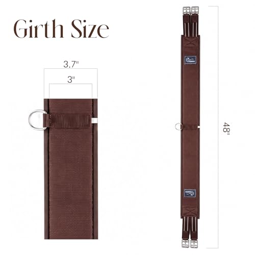 Horse Girth, Comfortable Non-Slip English Horse Girth for Riding - size: 48-Inch
