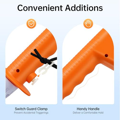 Cattle Prod Stick, 35.82in Rechargeable Waterproof Electric Livestock Prodder with 5000mAh Battery, 3-4h Working Time for Herding Cattle, Pigs, Sheep