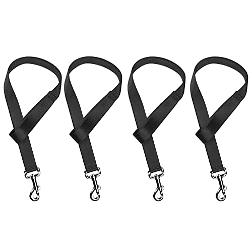 Harrison Howard 4PCS 22” Easily Packed Sturdy Nylon Bucket Straps for Hay Nets and Water Feeder Buckets-Black - color: 4PCS Black