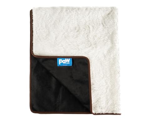 PupProtector Waterproof Throw Blanket for Dogs and Cats, Pet Blanket Cover for Couches, Sofas, Beds, Car Seats, Furniture, Calming Soft Faux Fur, Short White, Large (80" L x 62" W) | Waterproof, machine washable — protects couches, beds & car seats - colo