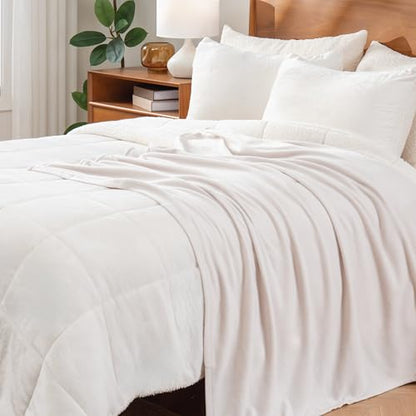 Berkshire Blanket Microfleece Queen Size Bed Blanket Macadamia,Lightweight Soft Breathable Plush Micro Fleece Blanket for Bed Couch Sofa,90x90 Inches - color: Macadamia, size: Full/Queen