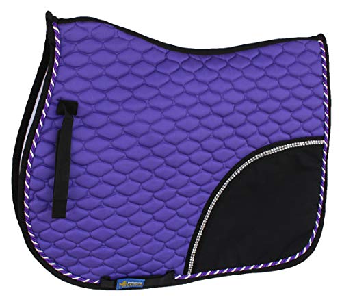 Horse Quilted All Purpose English Saddle PAD Tack Trail Riding Purple 72F05