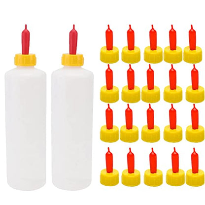 Goat Nipple and Bottles Set for Feeding Sheep Goat Lamb Puppy - color: White 25