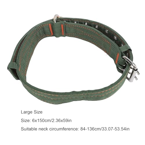 Cattle Collar, Nylon Thickened Heavy Duty Cow Show Collar with Metal Buckle and Traction Chain, Heavy Duty Cattle Show Collar Collar Thickened Neck Wrap for Horse Dog (Large Size)
