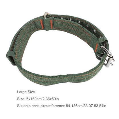Cattle Collar, Nylon Thickened Heavy Duty Cow Show Collar with Metal Buckle and Traction Chain, Heavy Duty Cattle Show Collar Collar Thickened Neck Wrap for Horse Dog (Large Size)