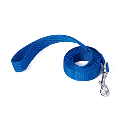 Strong Durable Nylon Dog Training Leash, 1 Inch Wide Traction Rope, 6 ft 10ft 15ft Long, for Small and Medium Dog (Blue, 6 Feet) - color: Blue, size: 6 Feet