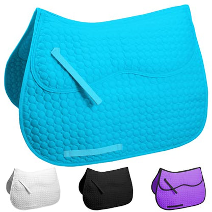 Derby Originals Extra Comfort All Purpose English Saddle Pad with Removable Memory Foam - color: Blue