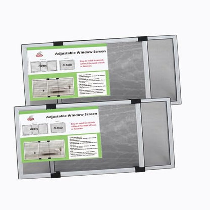 FLYZZZ Adjustable Sliding Window Screen, 2 Ways Aluminum Frame Expandable Window Screen (15.74 ''h x21-40''w)or Convert to Vertical (21.65"h x 15-28"w), B - color: 1 Pack, size: 15.74 Inches High By 21-40 Inches Wide
