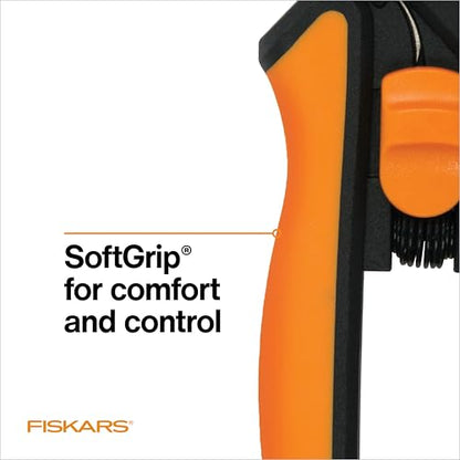 Fiskars 6" Steel Micro-Tip Pruning Scissors, Garden Snips for Small Plants | For Flower Stems, Herbs & Buds, Blades Stay Sharp, Easy Action Spring Reduces Hand Fatigue, Trimmer w/ SoftGrip Handle - style: Snips