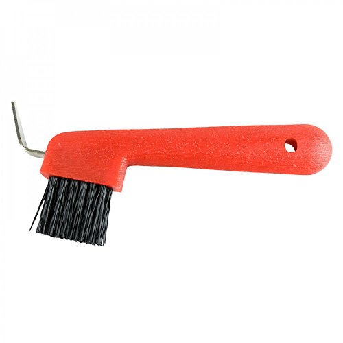 Horze Hoof Pick with Brush - Red - One Size - color: Red