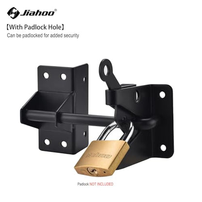Heavy Duty Automatic Gate Latch for Wooden Fences,Self Locking Metal Gates for Vinyl Fence Outswinging Pool Gate Door Latches, Black | Heavy Duty Automatic Latch, For Metal Gates, Vinyl Fence, Outswinging Pool Gate Door, Black