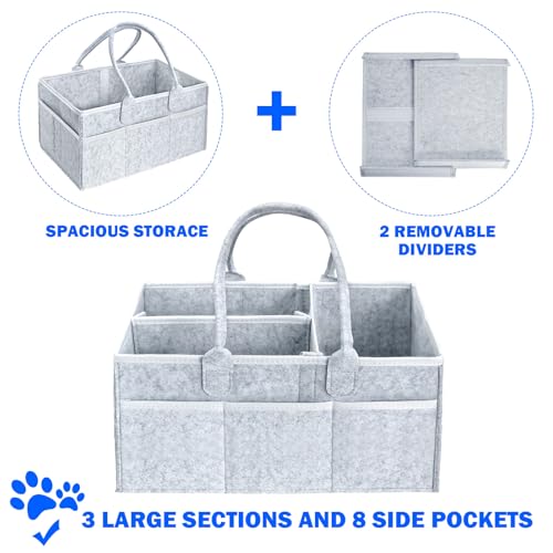 Klawdsky Pet Grooming Tote Bag, Dog Storage Organizer for Grooming Supplies Multiple Pockets, Lightweight and Durable Design (Bag Only)