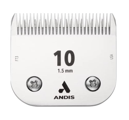 Andis 64315 ceramicEDGE Detachable Blade Size 10 – Carbon Steel Pet Clipper Blade, Cooler Running, Professional Grooming Performance - size: 10 Blade (Pack of 1)