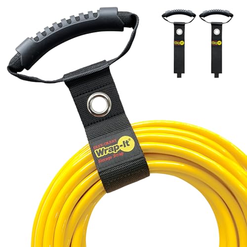 Easy-Carry Wrap-It Storage Straps - 17" (2-Pack) Black with Grommet - color: Black, size: 17" (2 Pack) with Grommet