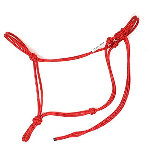 Soft 2 Knot Horse Halter - color: Red, size: Small