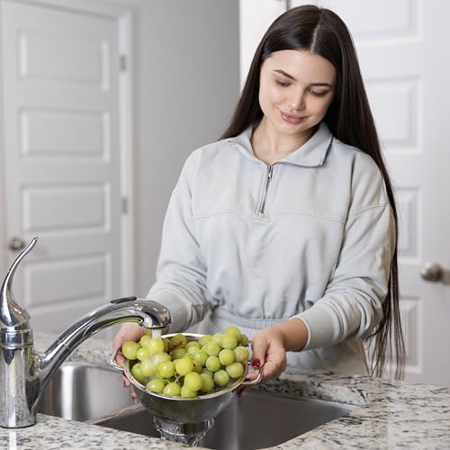 Fox Run Stainless Steel Colander, Small 1 Quart Pasta Strainer With Handles - size: 1 Quart