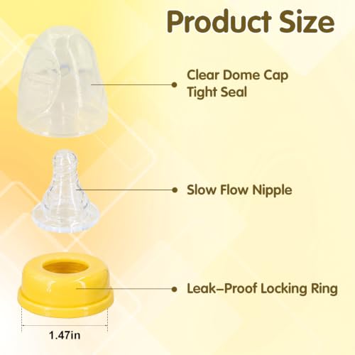 3Pcs Slow Flow Nipples for Similac and Enfamil Ready to Feed Bottles