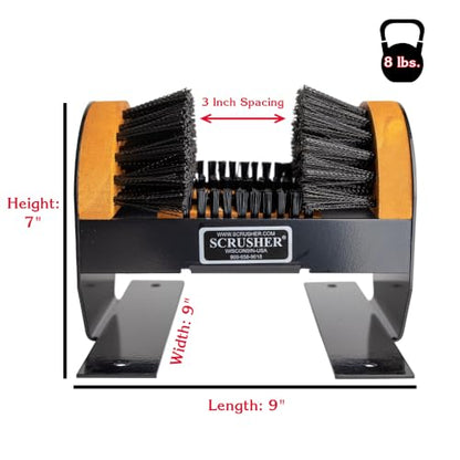 Deluxe Scrusher Heavy Duty Outdoor Boot Scraper with Brushes American Made - style: Deluxe
