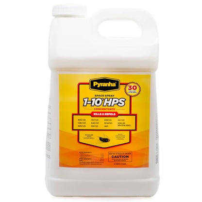 PYRANHA 1-10 HPS Concentrate Refill - 2.5 Gallon for 30 Gal Automatic Spray Systems Indoor Barn Fly Control | Repels Horn, Deer, Horse, Stable, & Face Flies, Midge
