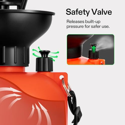 VIVOSUN 1.35-Gallon Pump Pressure Sprayer (Pack of 2) - color: Orange, size: 1.35 Gallons (Pack of 2)