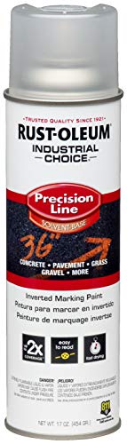 Rust-Oleum 1601838 Industrial Choice Inverted Solvent-Based Marking Spray Paint, 17 Oz, Clear - color: Clear, size: 17 Ounce (Pack of 1)
