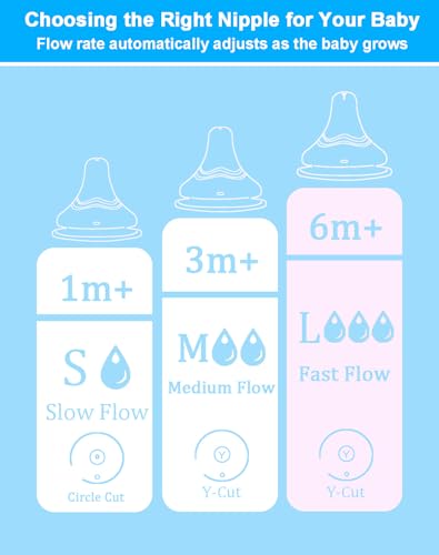 Replacement Nipples for Lansinoh Baby Bottles, Soft Silicone Nipples for Bottle Feeding and Breastfeeding Support, Fast Flow, 6M+, BPA Free, 6 Count - size: 6 Count, 6 Month +, Fast Flow