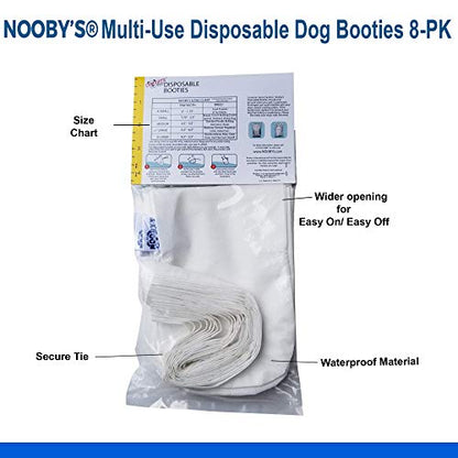 Wound Recovery Dog Boots 8-Pack by Nooby's. Protects Wounds, Bandages and medications. Medical Dog Booties for Maximum Protection Indoors and During Short Walks. (XL: 4.5" - 5.5" Width) - size: XL: Width 4.5" - 5.5"