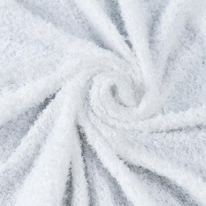 Surf turtle White Curly Teddy Fleece Faux Fur Fabric 36" x 59" - color: White, size: 36 x 59 inches