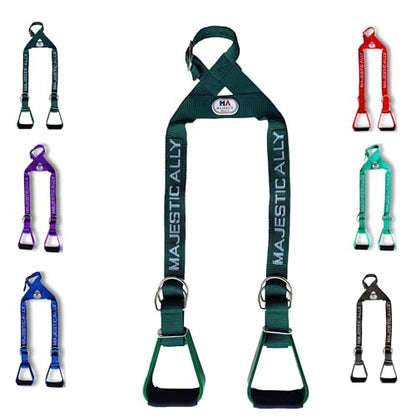 Majestic Ally Nylon Overlay Adjustable Heavy Duty Padded Youth Stirrup - color: Hunter Green
