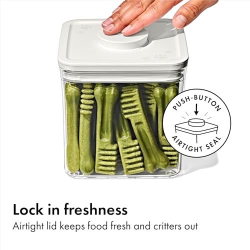 OXO Pet Food Storage POP Container - 2.8 Qt/2.6 L, Whisker Gray - color: Whisker Gray, size: 2.8 Qt