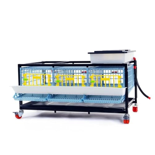 Hatching Time Jumbo Quail Cage Layer Addition – Jumbo Flooring Expansion Add-On for Quail Housing │ Removable Dividers, Extended Waste Trays, Egg Roll-Out Design, Easy-Clean ABS Plastic - style: Jumbo