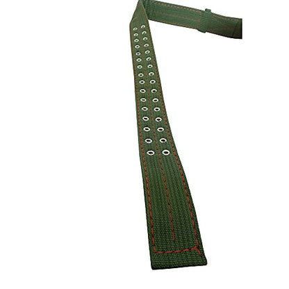Adjustable Four-Layer Nylon Thickened Cow Collar with 2-Rows Metal Buckle and Ring Metal Buckle Traction Chain for Horse, Sheep, Cattle, Dog, Camel (49.2inch) - color: 49.2inch
