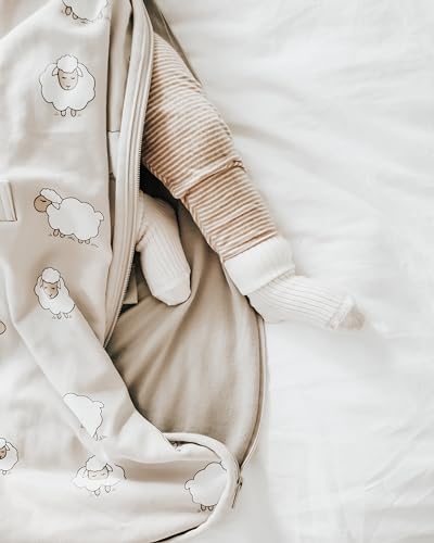 Woolino 4 Season Toddler Sleeping Sack, Merino Wool and Organic Cotton Baby Sleep Bag Sack, 2-4 Years, Sheep - color: Sheep