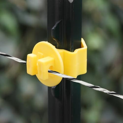 Electric Fence Polywire, 656ft (200m), 3 Aluminum Strands, UV-Resistant PVC, 0.1in (2.5mm) Diameter, 256 lbs Tensile Strength, for Livestock and Rotational Grazing, White and Black - size: 656 FT