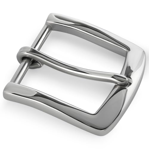 1.5" Heavy Duty Stainless Steel Belt Buckle, Solid Polished Metal for DIY Belts, Dog Collars & Horse Tack - color: Stylle-4