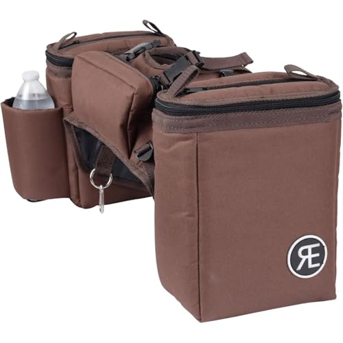 Reinsman Pommel Cooler Bag | Equestrian Durable Convenient Spacious 2-Side Nylon Insulated Bag with Stainless Steel Hardware | Easy Attachment to The Swell with Adjustable Strap - color: Brown