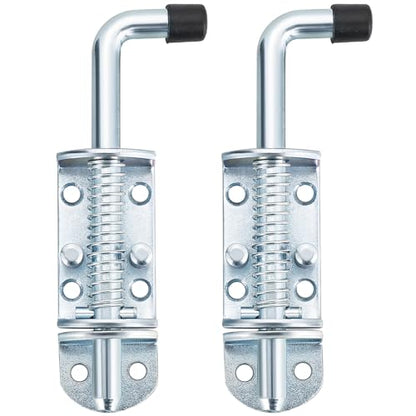6.5inch Spring Loaded Latch with Pin Receiver (2 Pack) | Metal Lock Barrel Bolt Spring Loaded Locking Latch, Ideal for Gates, Trailers, and Other Items Requiring Secure Closure