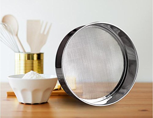 LOVEDAY 6 Inch Stainless Steel Round Flour Sieve with 40 Mesh (18/8 Steel) - color: 40 mesh
