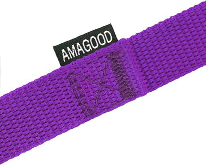 AMAGOOD Dog/Puppy Obedience Recall Training Agility Lead-15 ft 20 ft 30 ft 50 ft Long Leash-for Dog Training,Tie Out,Play,Safety,Camping (15Feet x 1Inch, Purple) - color: Purple, size: 1 Inch x 15 Feet