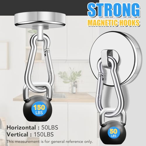 Magnetic Hooks Heavy Duty 150Lbs, 4 Pack Super Strong Magnetic Hooks - style: 150lb-4P
