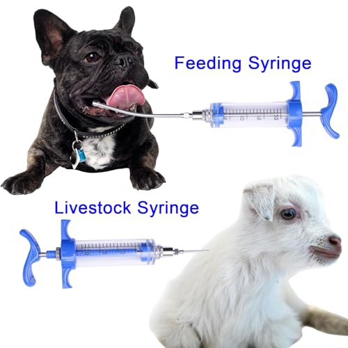 2Pcs 30ml Goat Drench Syringe, Adjustable Reusable Drench Gun - size: 30ML