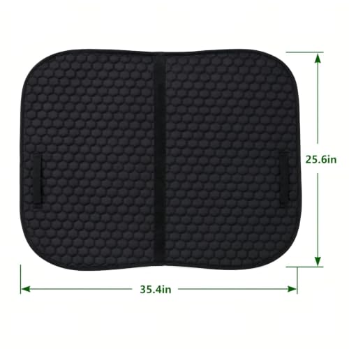Horse Saddle Pad Non-Slip Cushion for English & Western Riding, Comfort & Protection for Horse Back, Prevents Sores & Chafing, Black
